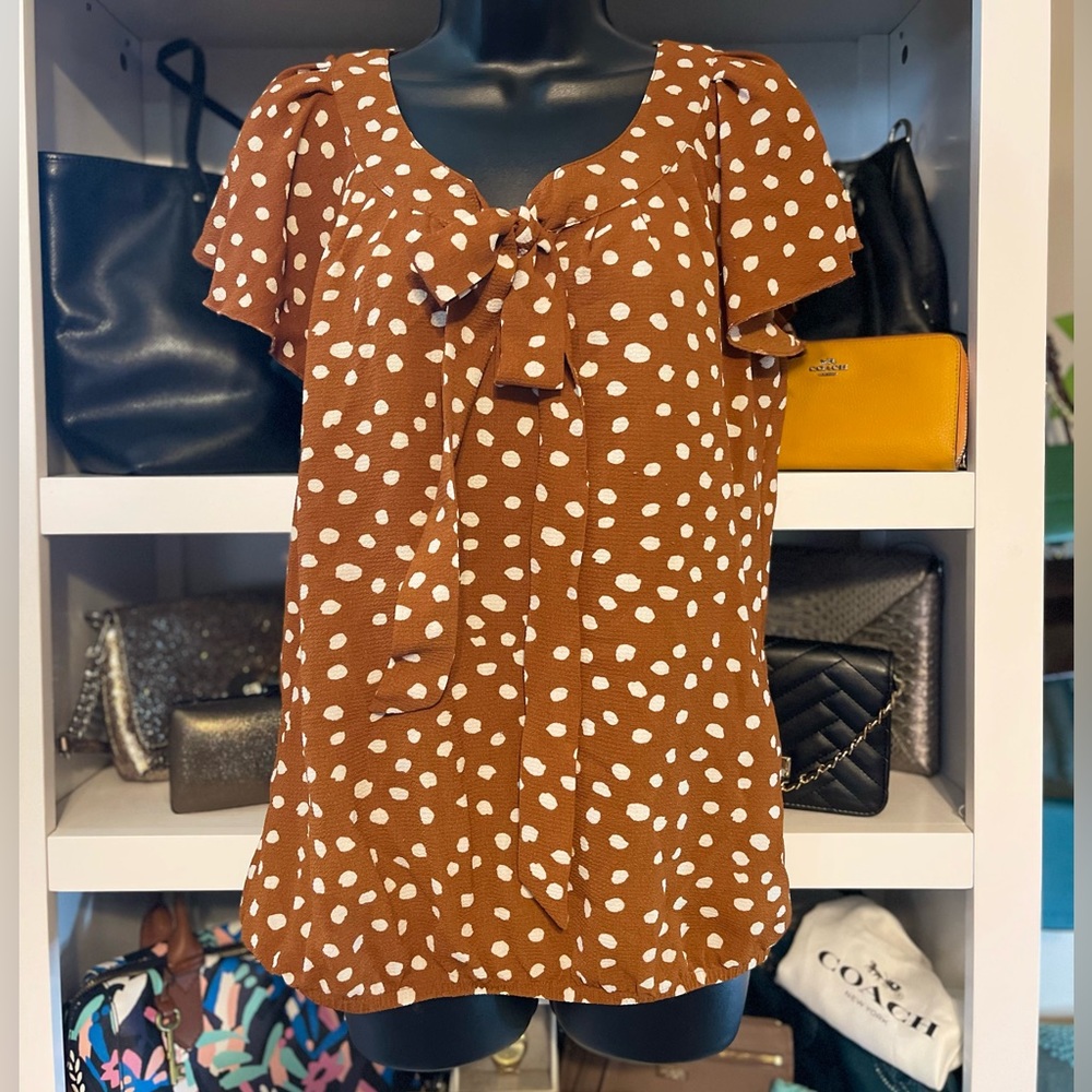 Sara Michelle polka-dot top
